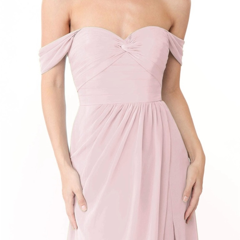 NEW WITH TAGS STILL IN THE BAG Azazie dress in light blush pink size 8 - Picture 2 of 6